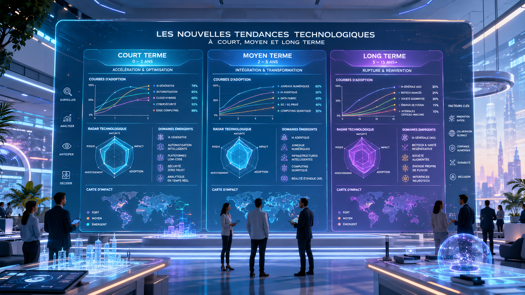 Les nouvelles tendances technologiques — court, moyen et long terme